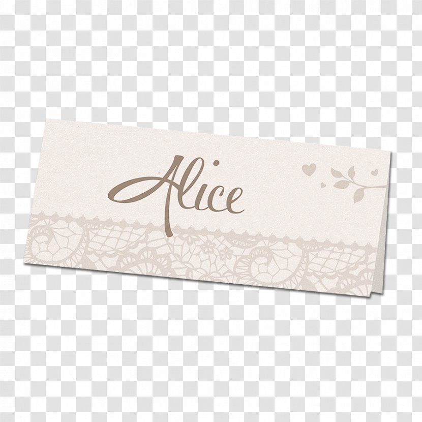 Place Cards Rectangle Font - Beige - Spitz Transparent PNG