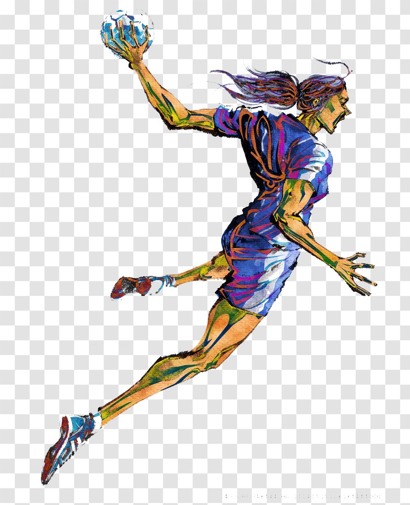 Volleyball Athlete Ball Game Handball Sport - Tennis Player - People Painted Transparent PNG