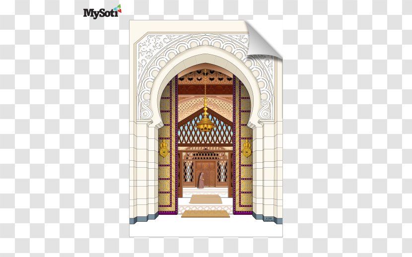 Window Facade Moroccan Cuisine Door Morocco - Building - Watercolor Mosque Transparent PNG