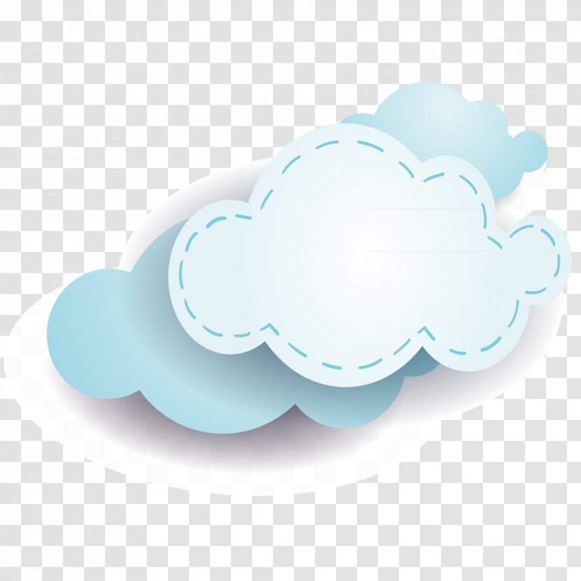 Cloud Drawing - Aqua - Simple Clouds Transparent PNG