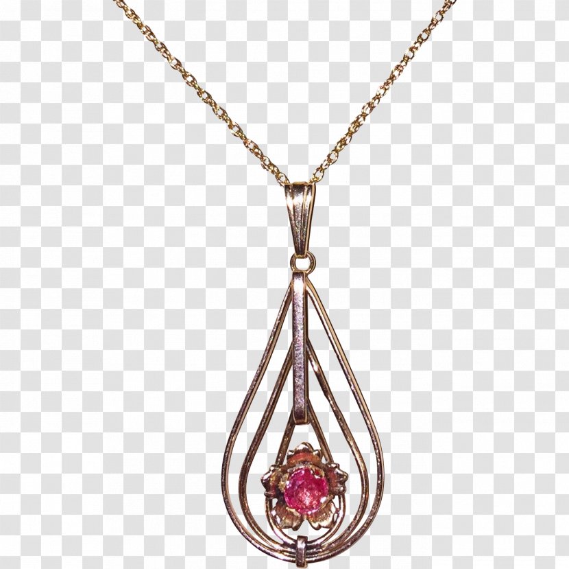 Ruby Locket Necklace Body Jewellery - Chain - Pendant Transparent PNG