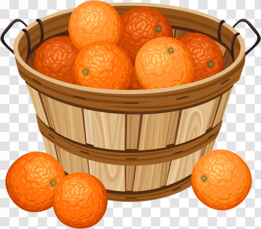 Basket Orange Drawing Clip Art - Vegetarian Food Transparent PNG