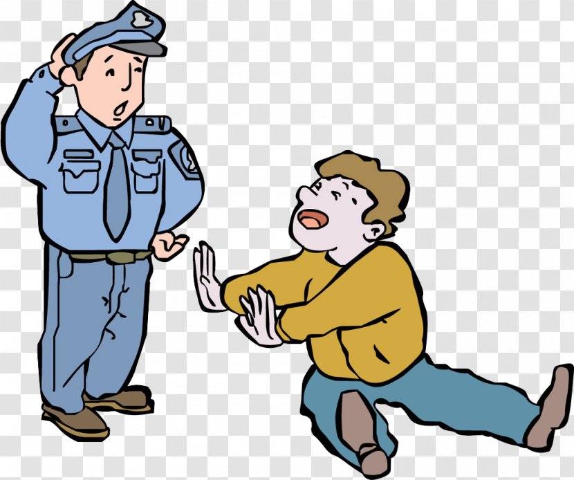 Police Officer Traffic Cartoon - Joint Transparent PNG