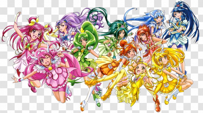 Miyuki Hoshizora Reika Aoki Yayoi Kise Nao Midorikawa Pretty Cure - Watercolor - Animation Transparent PNG