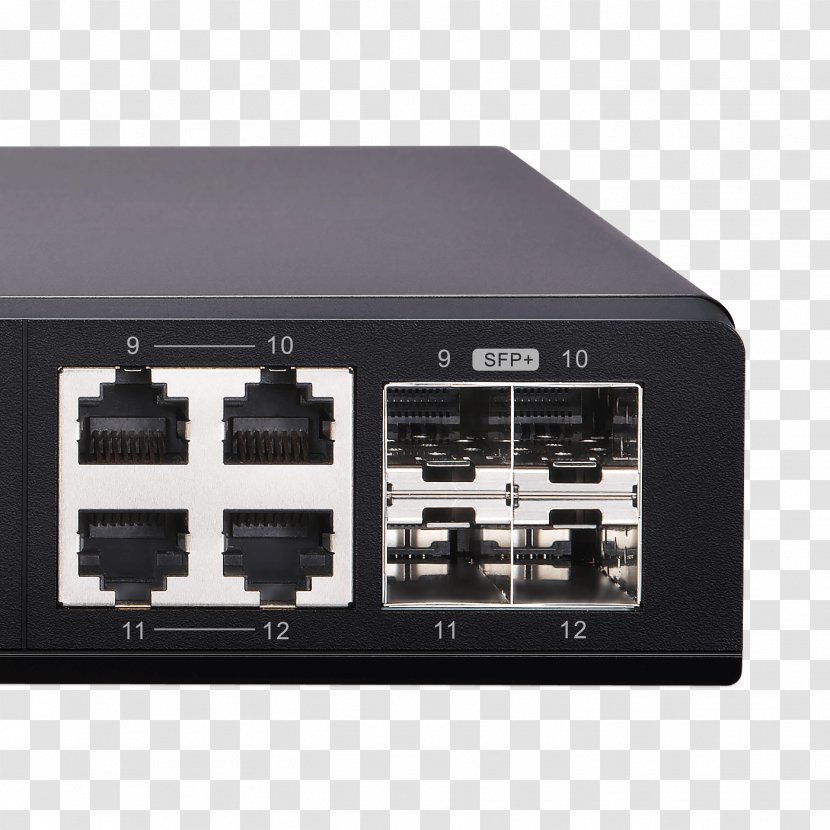 10 Gigabit Ethernet QNAP 10G Switch QSW-804-4C Network Storage Systems Systems, Inc. - Technology - Ports Transparent PNG