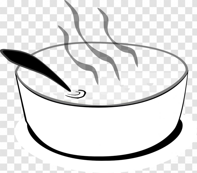 Chicken Soup Bowl Clip Art Miso - Black And White - Cuisinart Rice Cooker Replacement Transparent PNG