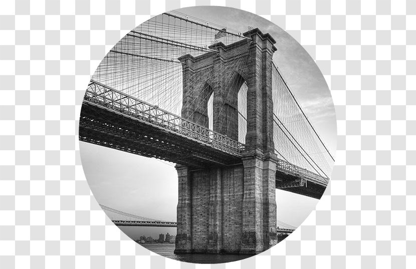 Brooklyn Bridge Lower Manhattan Millau - Monochrome Photography Transparent PNG