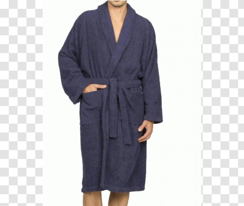 Bathrobe Towel Clothing Coat - Sleeve - Dress Transparent PNG