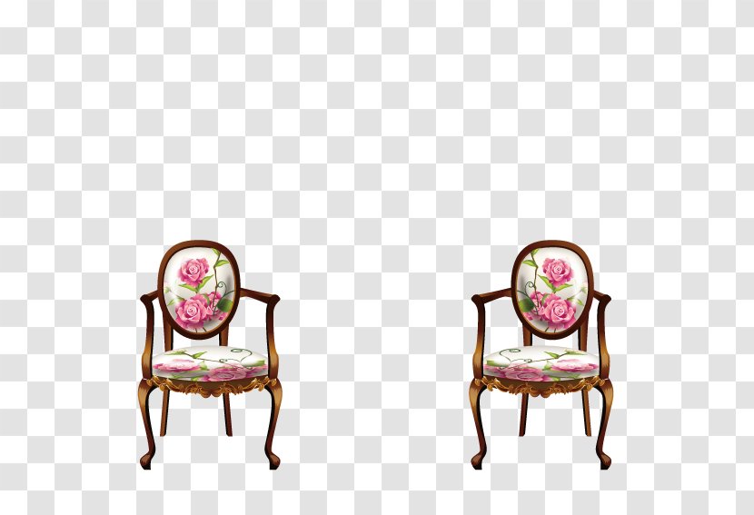 Pink Beach Rose Wallpaper - Table - Roses Decorated Armchair Transparent PNG