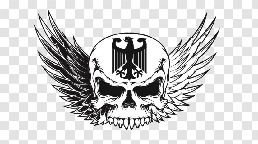 Skull Logo Clip Art - Beard Transparent PNG