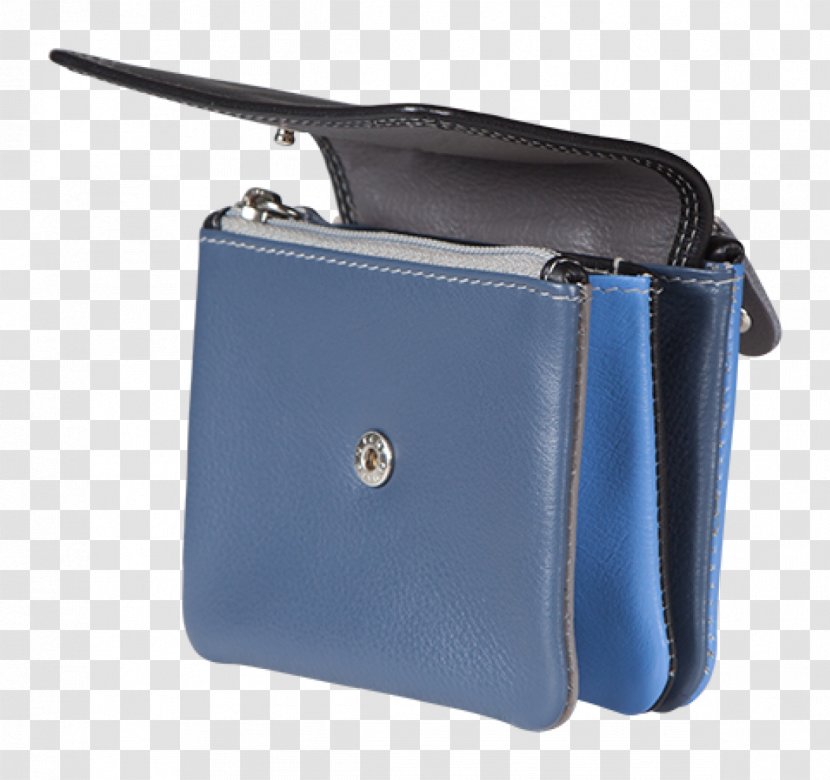 Handbag Coin Purse Leather Wallet Zipper - Electric Blue Transparent PNG