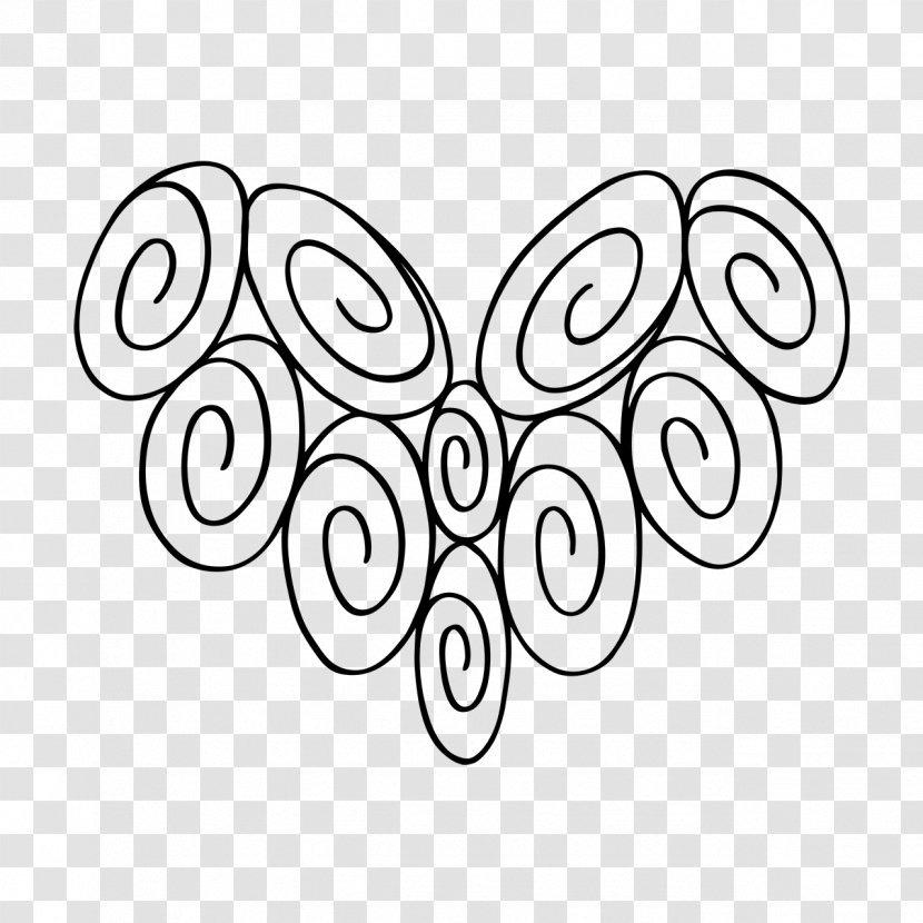 Coloring Book White Map Clip Art - Trade - Heart Swirl Transparent PNG