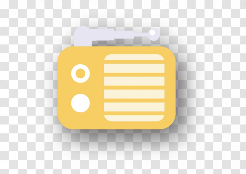 Cartoon U6536u97f3u673a - Yellow - Vector Radio Transparent PNG