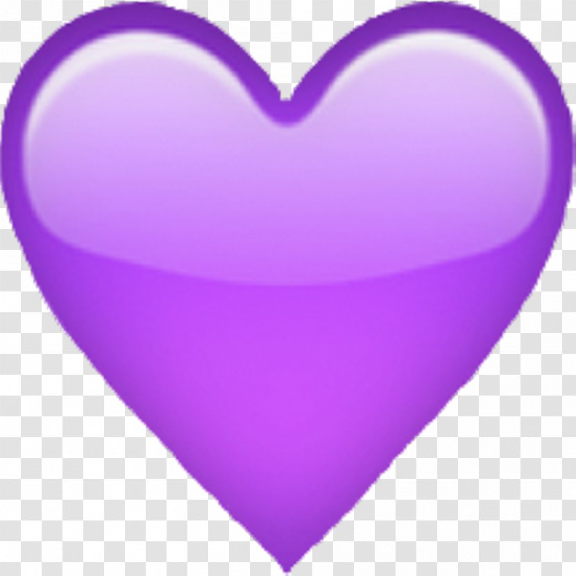 Emoji IPhone Purple Heart - Pink Transparent PNG