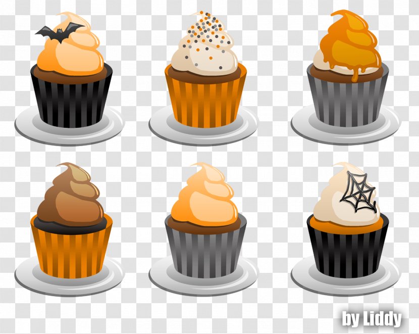 Cupcake Halloween Cake Muffin Food - Cup Transparent PNG