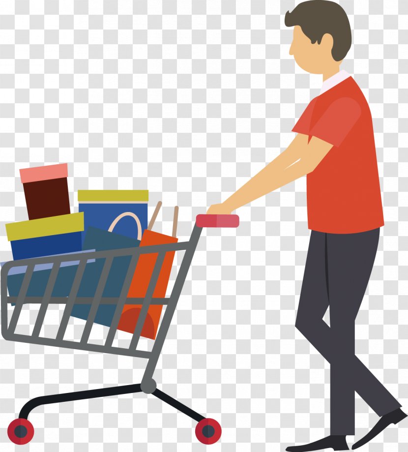 Shopping Icon Design - Chair - Cart Characters Vector Transparent PNG