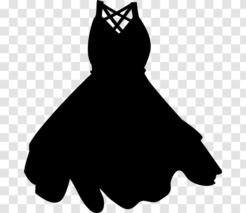Little Black Dress Wedding Clip Art - Monochrome - Novia Transparent PNG