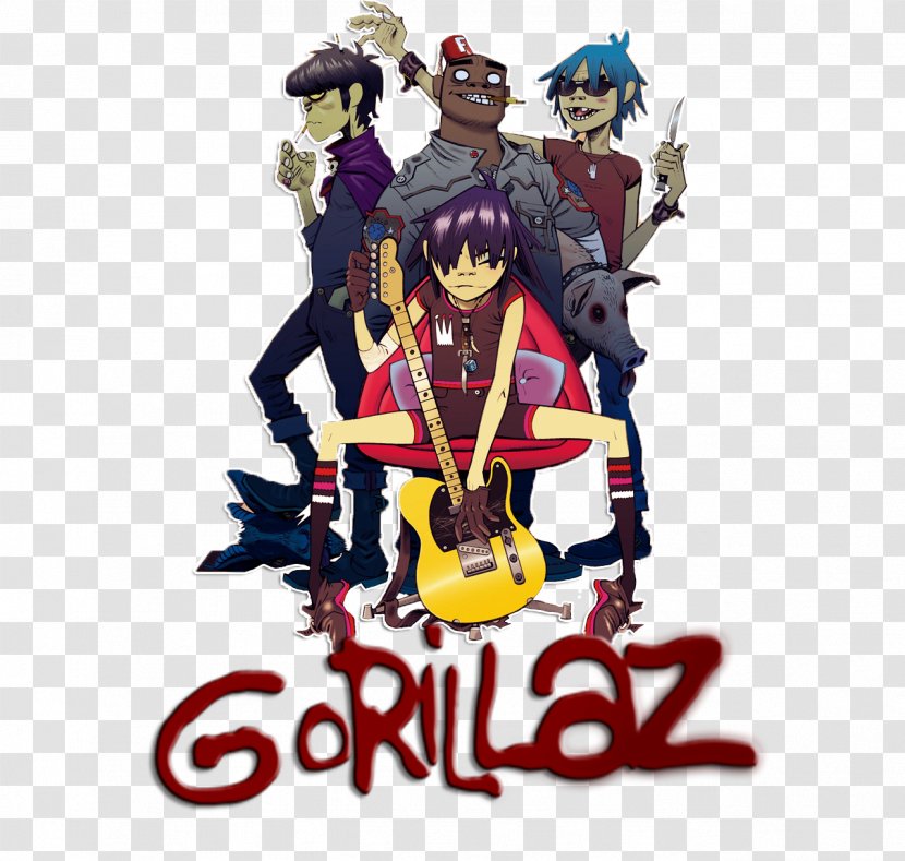 2-D Gorillaz Russel Hobbs Noodle Fan Art - Watercolor Transparent PNG