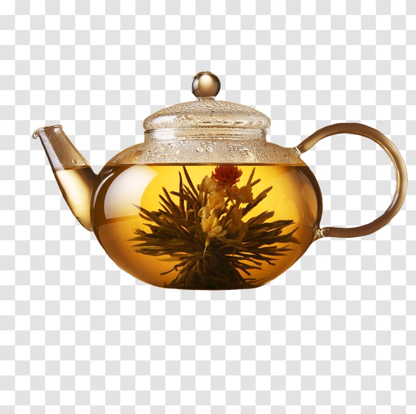 Flowering Tea Scone Bakery Food - Jasmine - Glass Teapot Transparent PNG