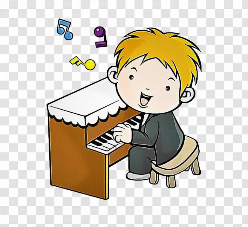 Cartoon Pianist Piano Clip Art Technology - Electronic Device Musician Transparent PNG