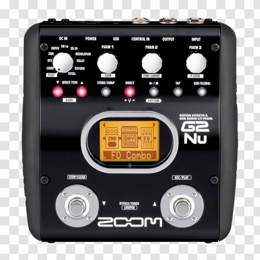 G3 Effects Processors & Pedals Zoom Corporation Electric Guitar - Silhouette Transparent PNG