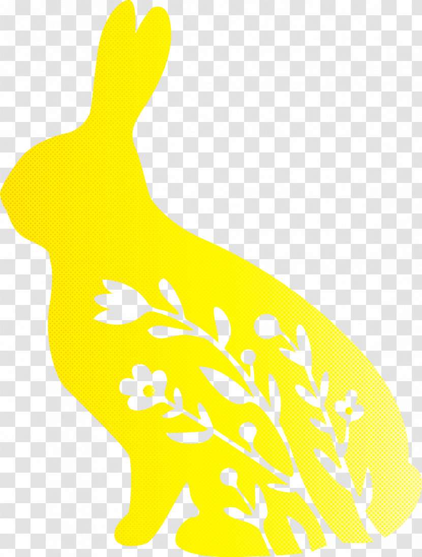 Floral Bunny Floral Rabbit Easter Day Transparent PNG