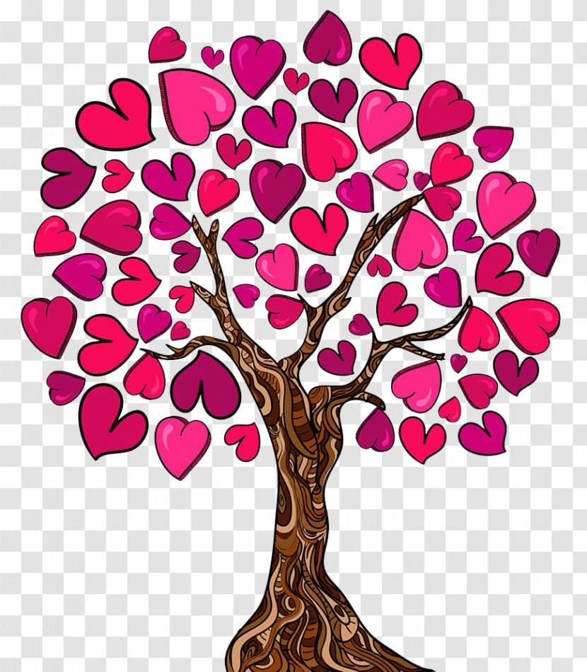 Family Tree Heart Love Clip Art - Wedding Sign In The Transparent PNG