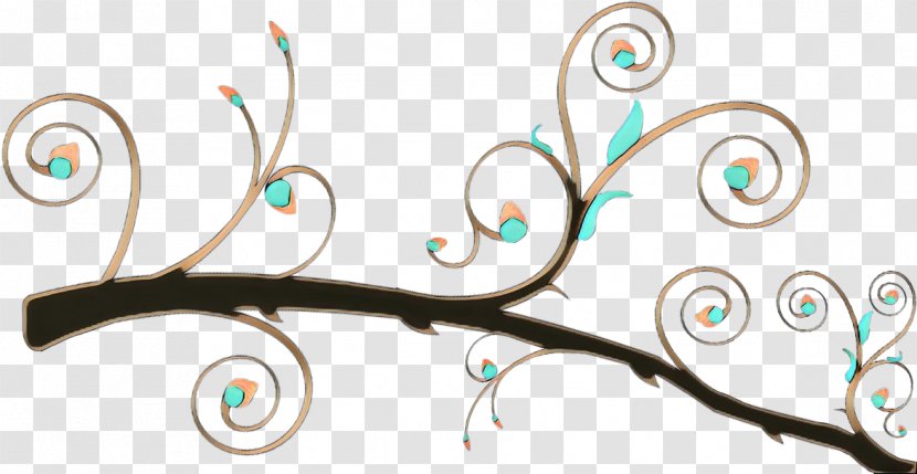Tree Branch Silhouette - Turquoise - Plant Visual Arts Transparent PNG