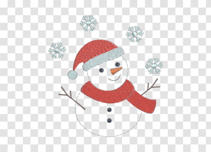 Snowman Embroidery Christmas Day Image Transparent PNG