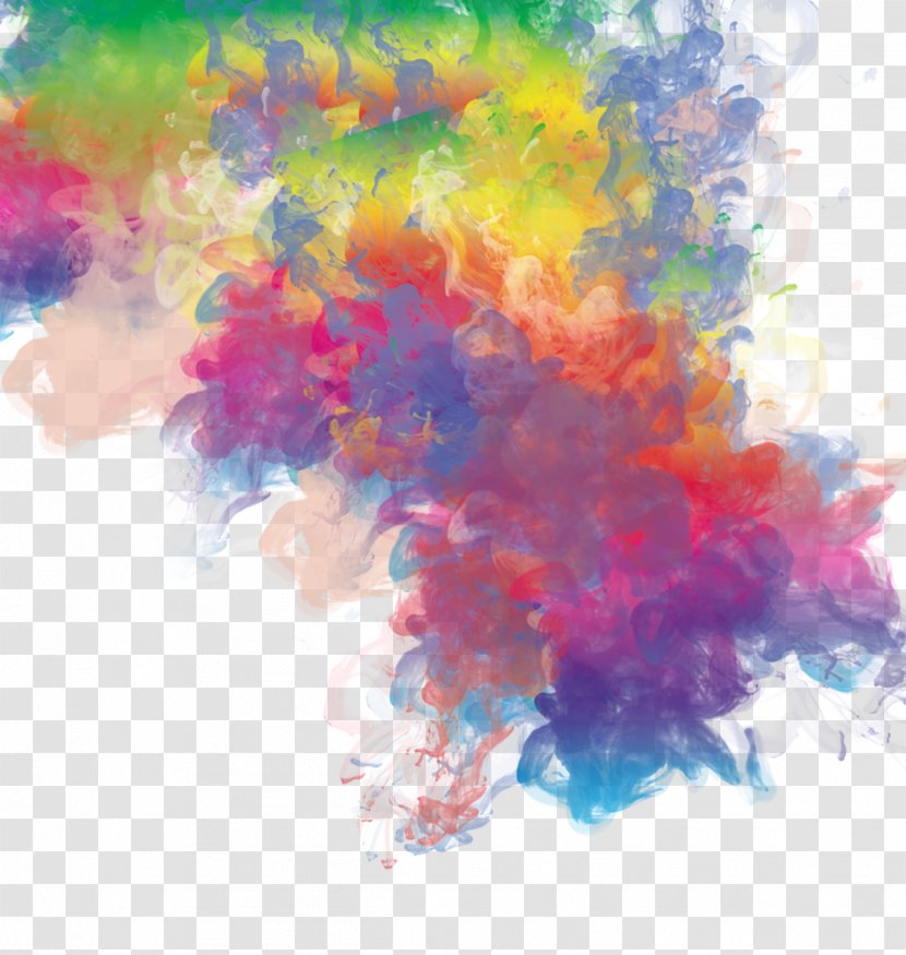 Watercolor Painting - Heart - Colorful Fantasy Effect Elements Transparent PNG