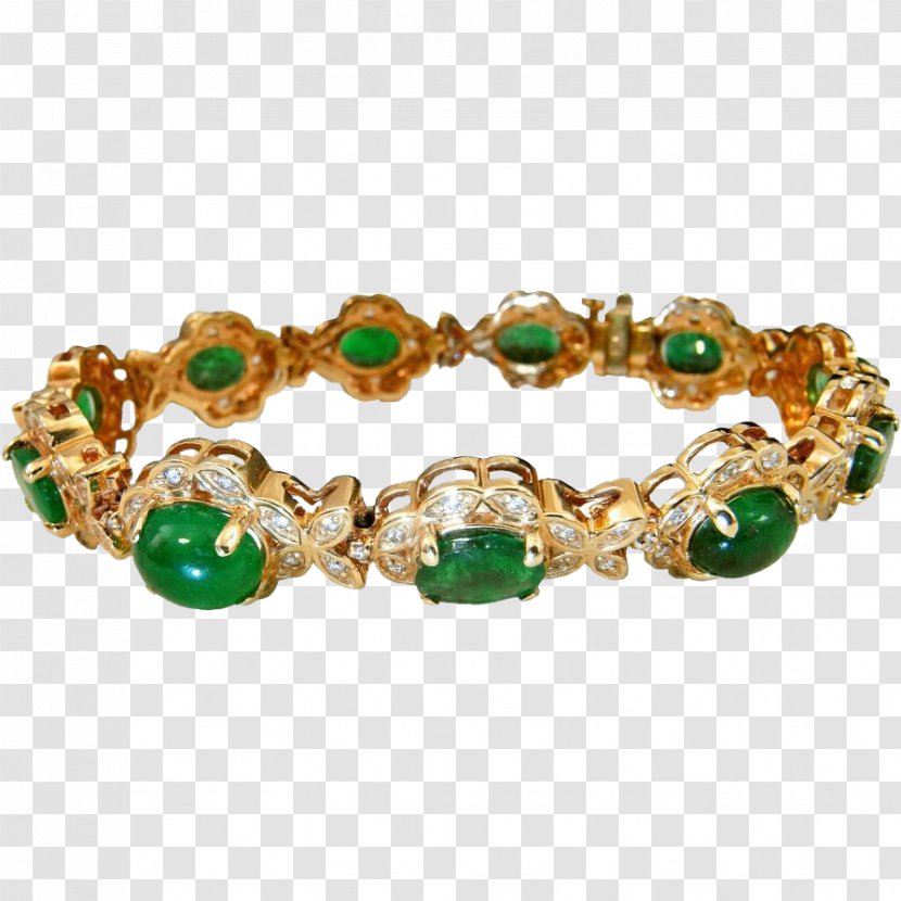 Emerald Bracelet Colored Gold Diamond - Cut Transparent PNG