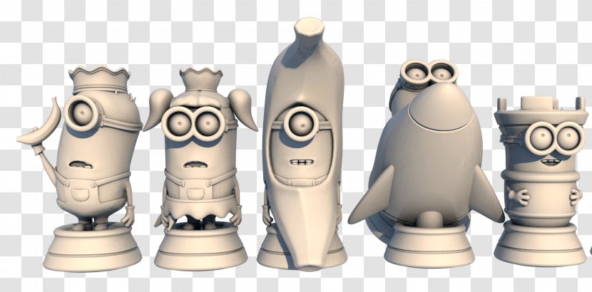 Chess Piece 3D Printing Minions Video Game - 3d Modeling - Cans Transparent PNG
