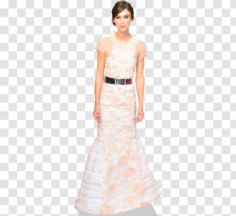 Keira Knightley Wedding Dress Shoulder Cocktail - Peach Transparent PNG