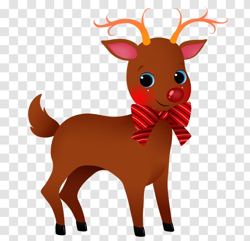 Rudolph Reindeer Christmas Clip Art - Deer - Transparent Cliparts Transparent PNG