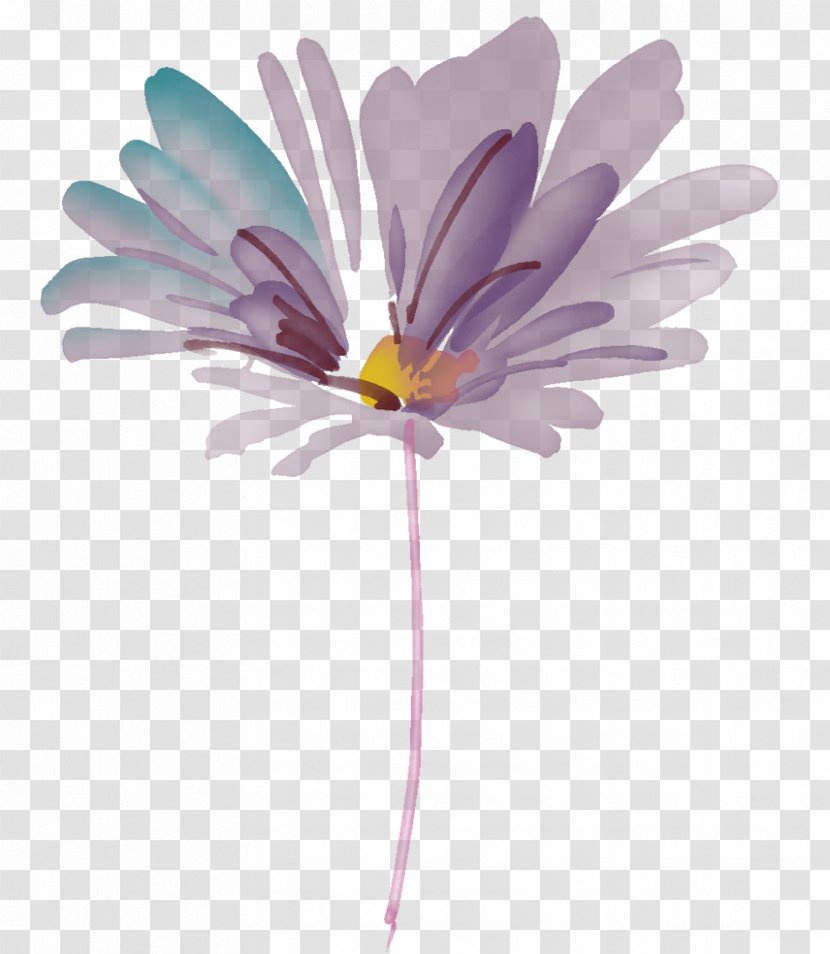 Purple Flower - Petal - Watercolor Flowers Transparent PNG