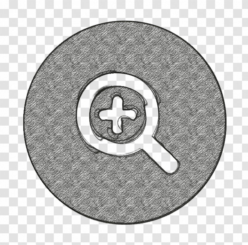 Interface Icon Zoom In Multimedia - Metal Cross Transparent PNG