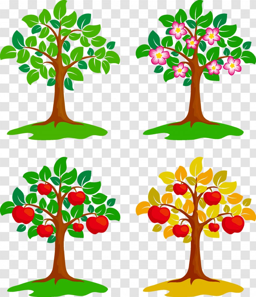 Drawing Painting Illustration - Flowerpot - Fruit Trees Transparent PNG