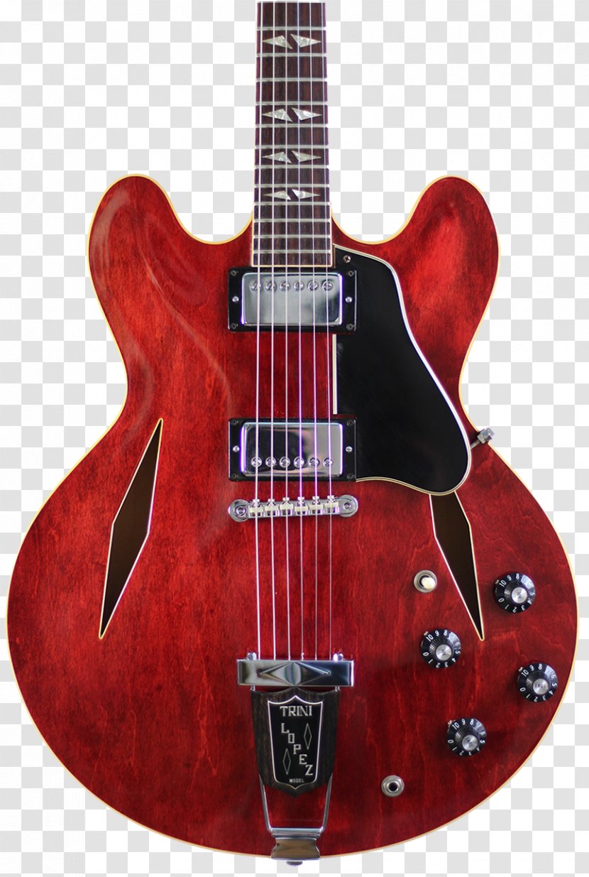 Gibson ES-335 ES Series ES-339 Semi-acoustic Guitar - Watercolor Transparent PNG