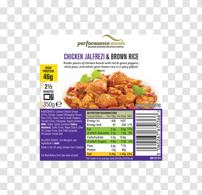 Jalfrezi Dish TV Dinner Meal Chicken As Food - Whole Grain Transparent PNG