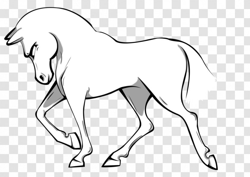 Mustang Pony Foal Colt Clip Art - Flower - Horse Template Transparent PNG