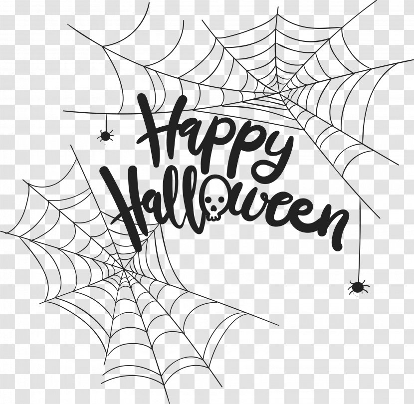 Poster Spider Web - Tree - Net Halloween Transparent PNG