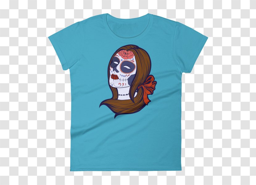 T-shirt Calavera Sleeve Top Clothing - Day Of The Dead Transparent PNG