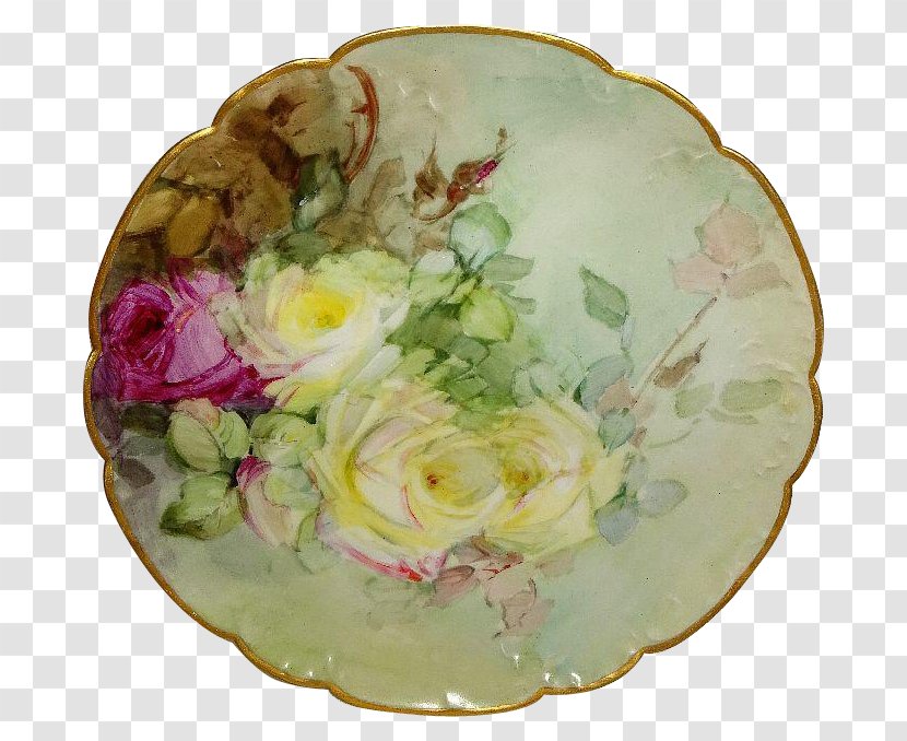 Plate Rose Haviland & Co. Porcelain Transparent PNG