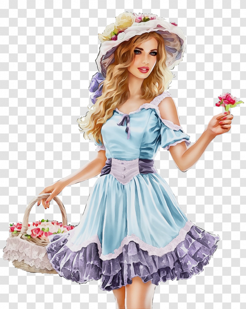 Clothing Pink Costume Dress Day Dress Transparent PNG