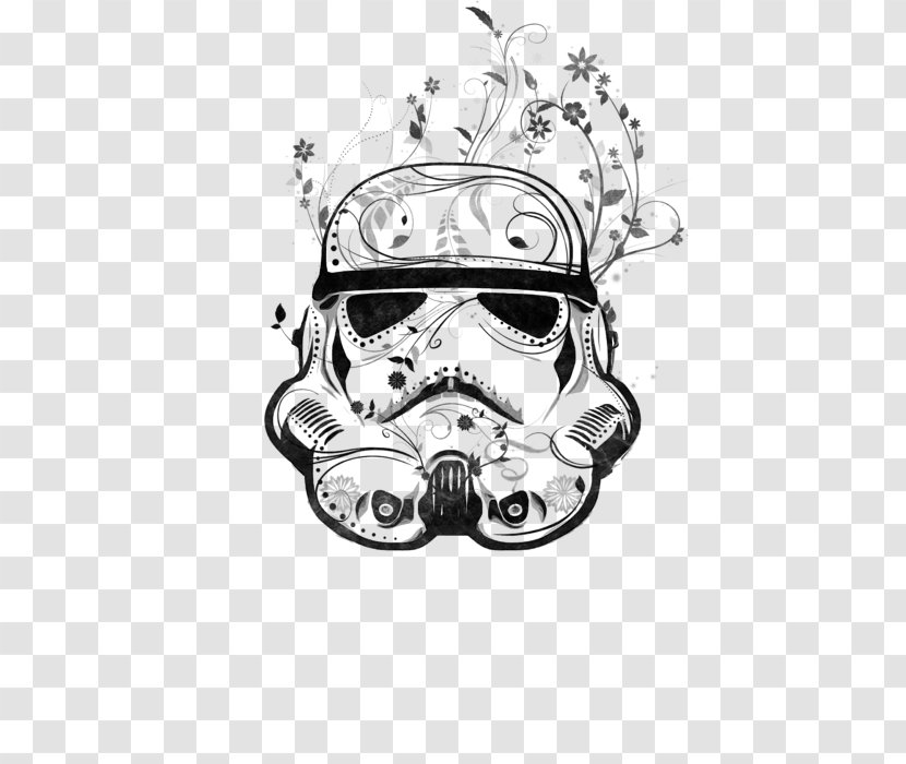 Stormtrooper T-shirt Lego Star Wars Art - Stencil - Trooper Transparent PNG