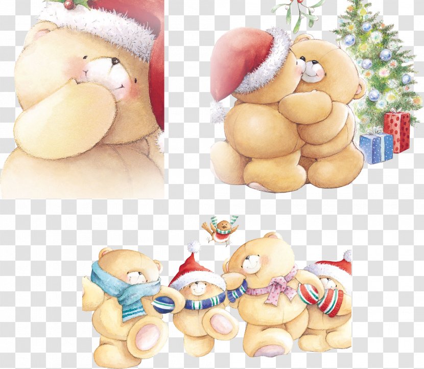 Bear New Year's Day Forever Friends Christmas Wish - Heart Transparent PNG