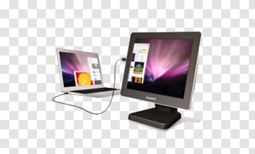 Computer Monitors Output Device Touchscreen Display Liquid-crystal - Monitor Accessory - Displaylink Transparent PNG