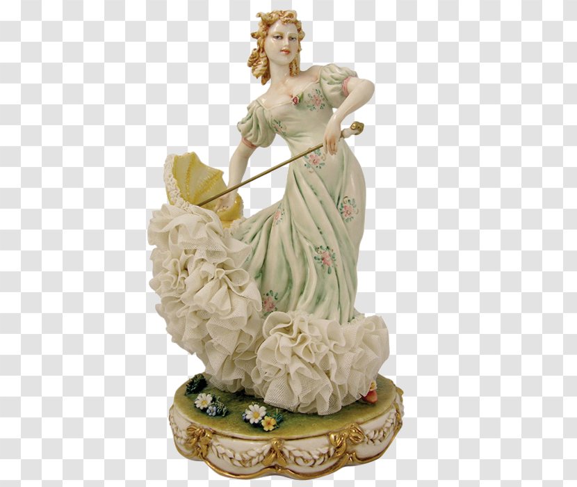 Figurine Porcelain Italy Statue Rococo - Stone Carving Transparent PNG