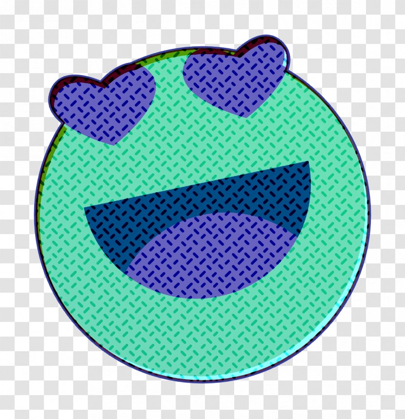 Emoji Icon Emoticon Heart - Love - Electric Blue Smile Transparent PNG