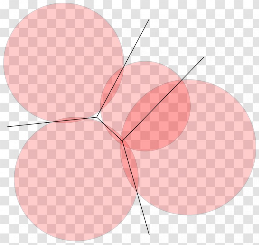 Circle Power Diagram Voronoi Line - Euclidean Flower Transparent PNG